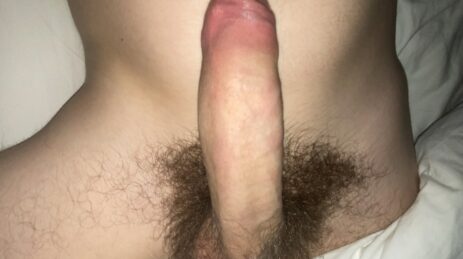 Big boner with pubes