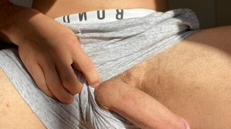 Big cock out of underwear