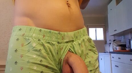 Big cock out of undies