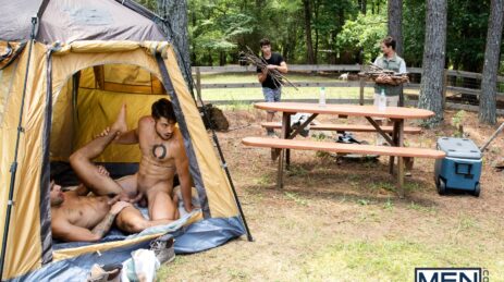 Camping trip gay porn pics