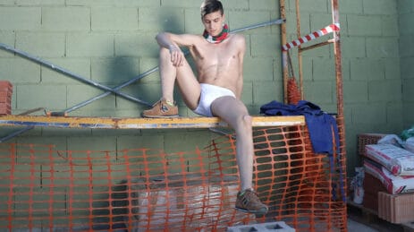 Construction site gay porn