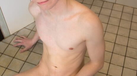 Cute boy in the shower