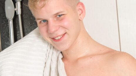 Cute nude shower boy