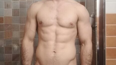 Fit guy posing nude