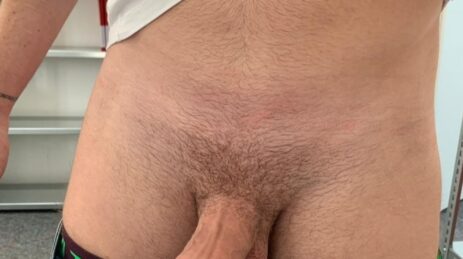 Fully hard big penis