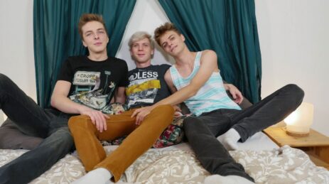 Threesome twink gay porn