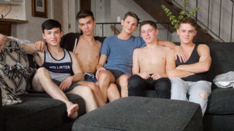 Twink gay porn orgy