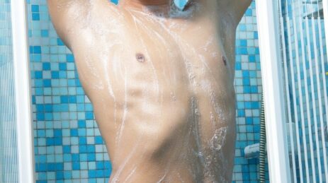 Twink shower masturbation