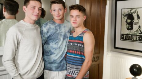 Twink threesome gay porn