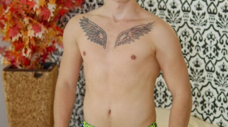 Twink with uncut cock